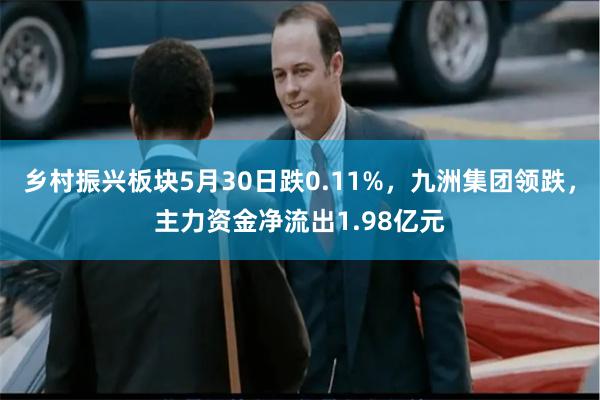 乡村振兴板块5月30日跌0.11%，九洲集团领跌，主力资金净流出1.98亿元