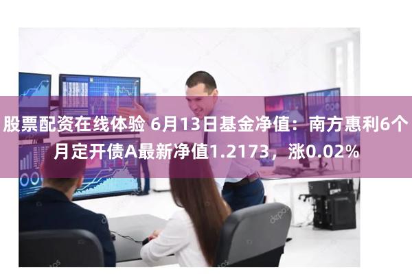 股票配资在线体验 6月13日基金净值：南方惠利6个月定开债A最新净值1.2173，涨0.02%