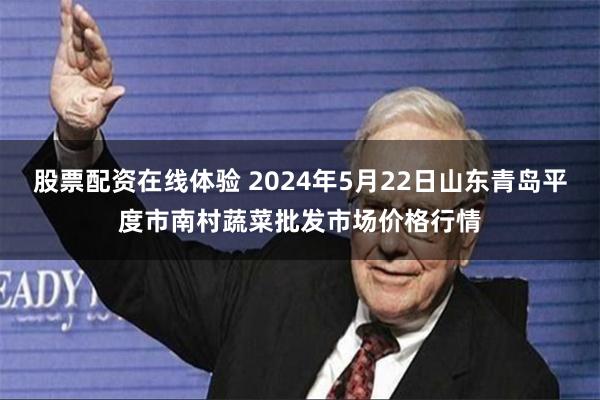 股票配资在线体验 2024年5月22日山东青岛平度市南村蔬菜批发市场价格行情
