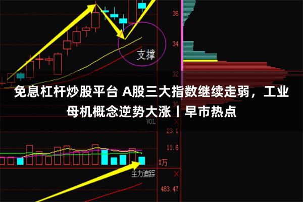 免息杠杆炒股平台 A股三大指数继续走弱，工业母机概念逆势大涨丨早市热点