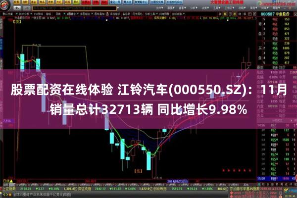 股票配资在线体验 江铃汽车(000550.SZ)：11月销量总计32713辆 同比增长9.98%